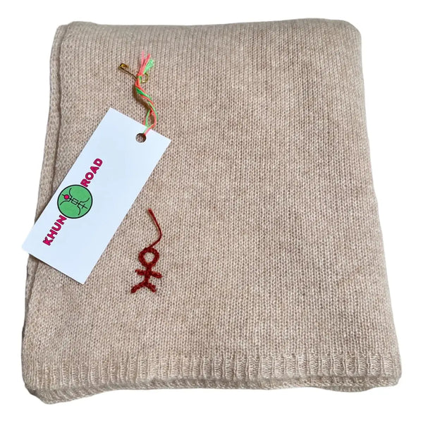 Warm Heart Cashmere Scarf and Bodywrap-Natural Cream