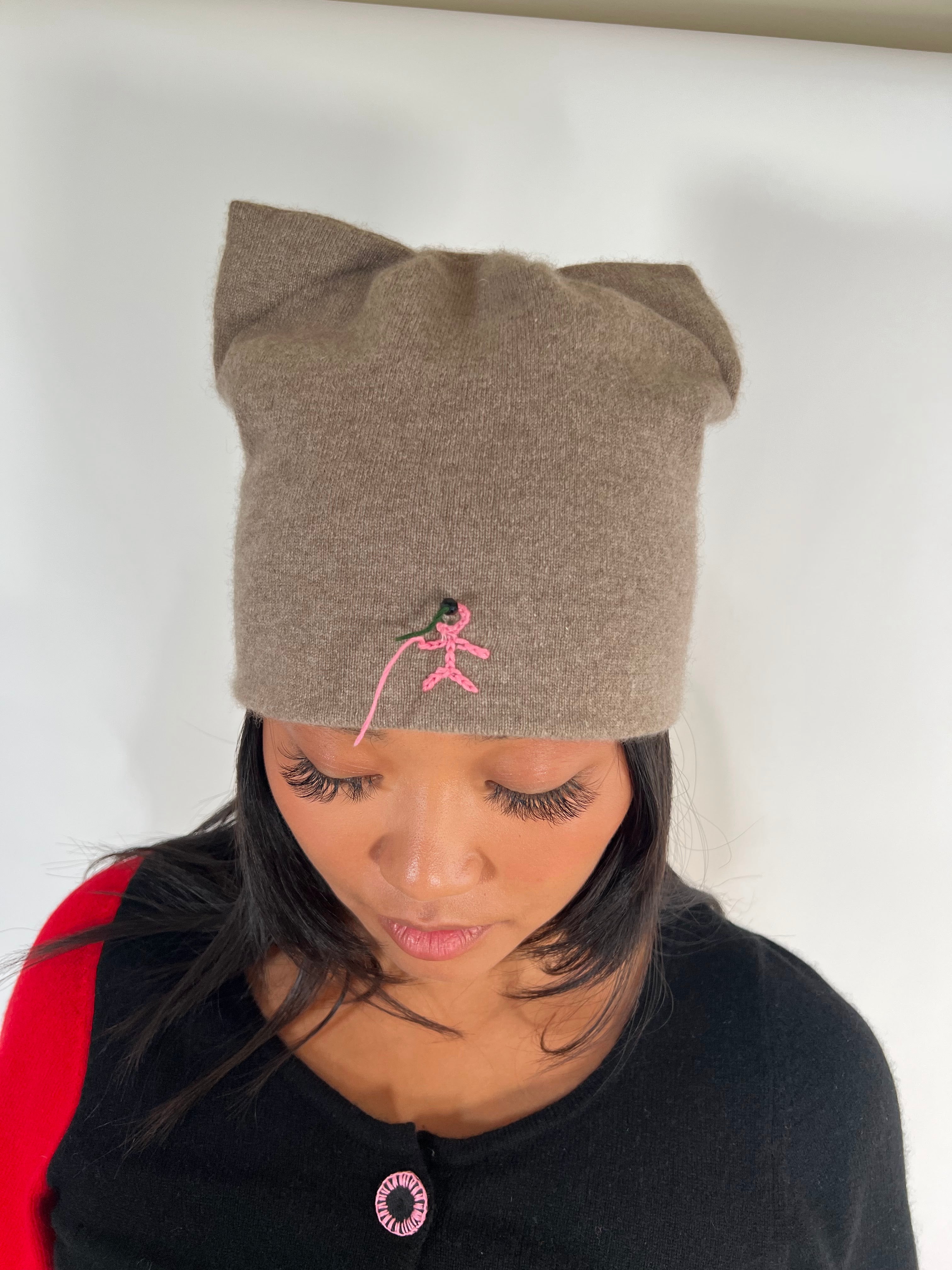 Lover Pussycat Ear Cashmere Beanie