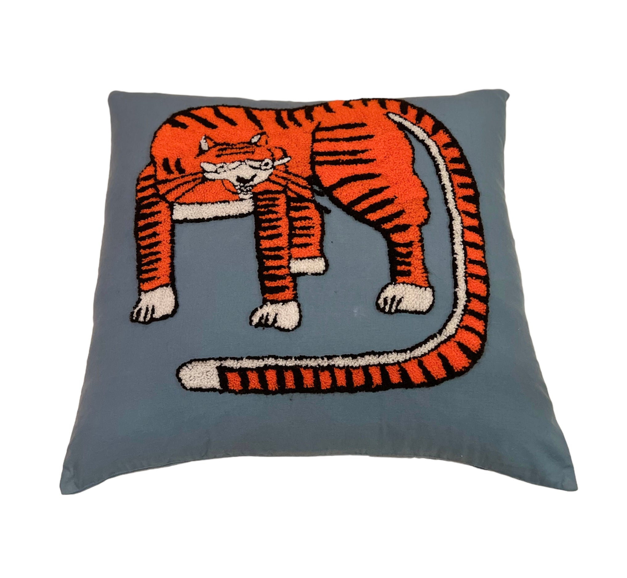 Prowling Tiger Pillowcase - Orange/Blue